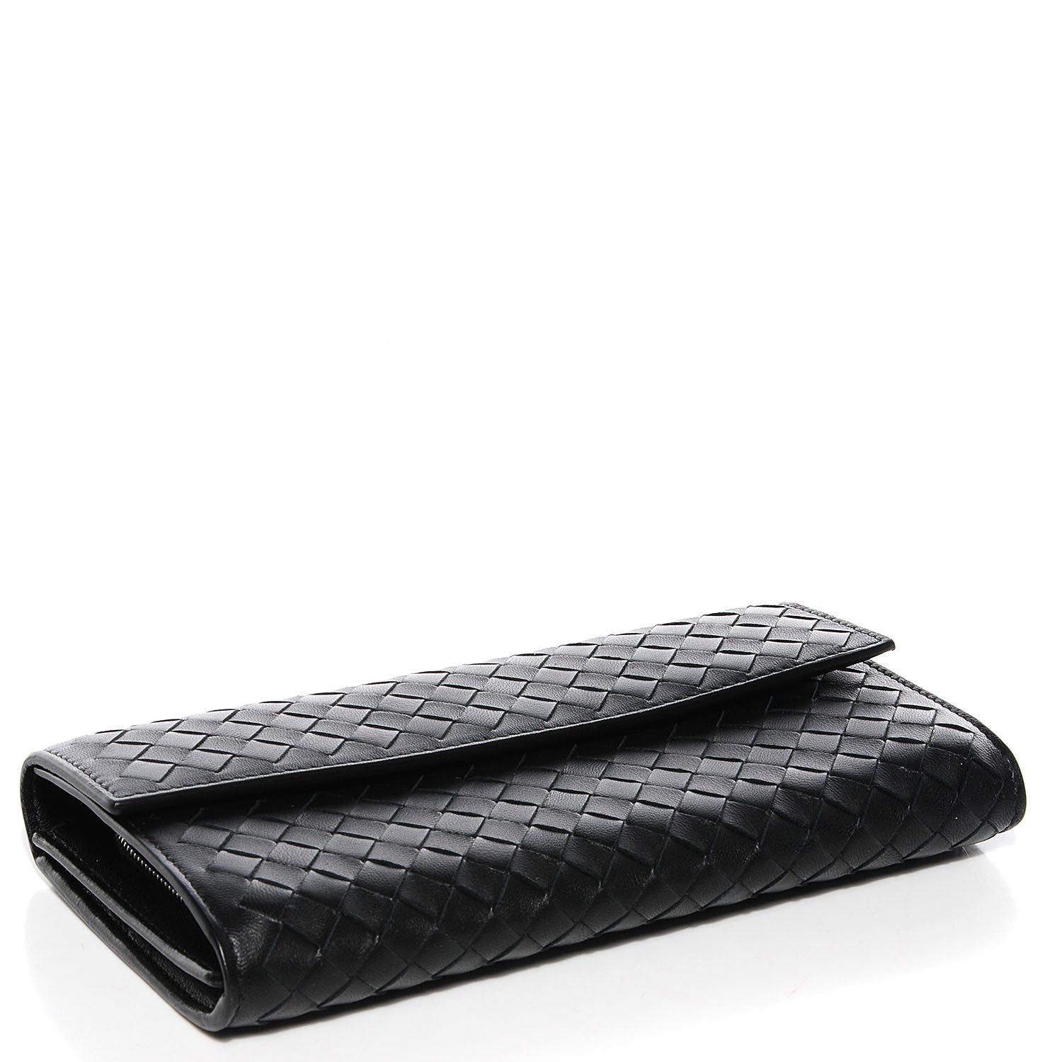 Bottega Veneta Nappa Intrecciato Continental Flap Wallet Nero Black 4 of 9