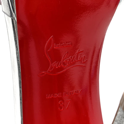 Christian Louboutin PVC Glitter Crystal Degratina Frou 120 Pumps 37 Silver 6 of 8