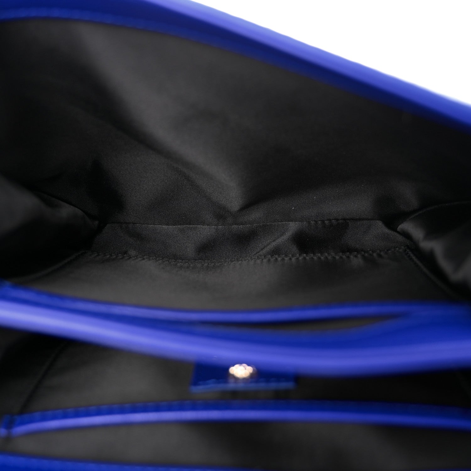 Versace Patent Snakeskin Palazzo Sultan Shoulder Bag Blue 5 of 9