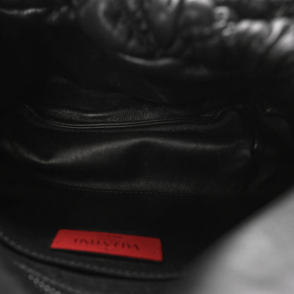 Valentino Garavani Nappa Medium Spikeme Shoulder Bag Black 5 of 9