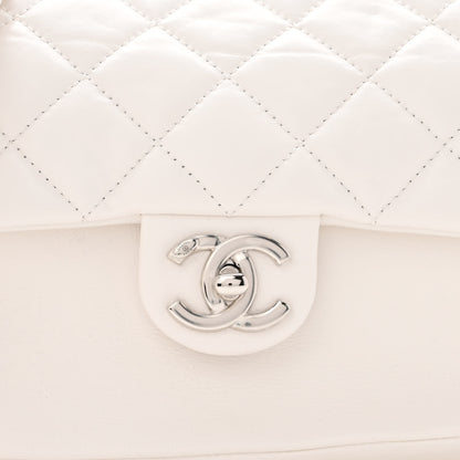 Chanel Aged Calfskin Quilted Express Zip Around Flap White 9 of 12