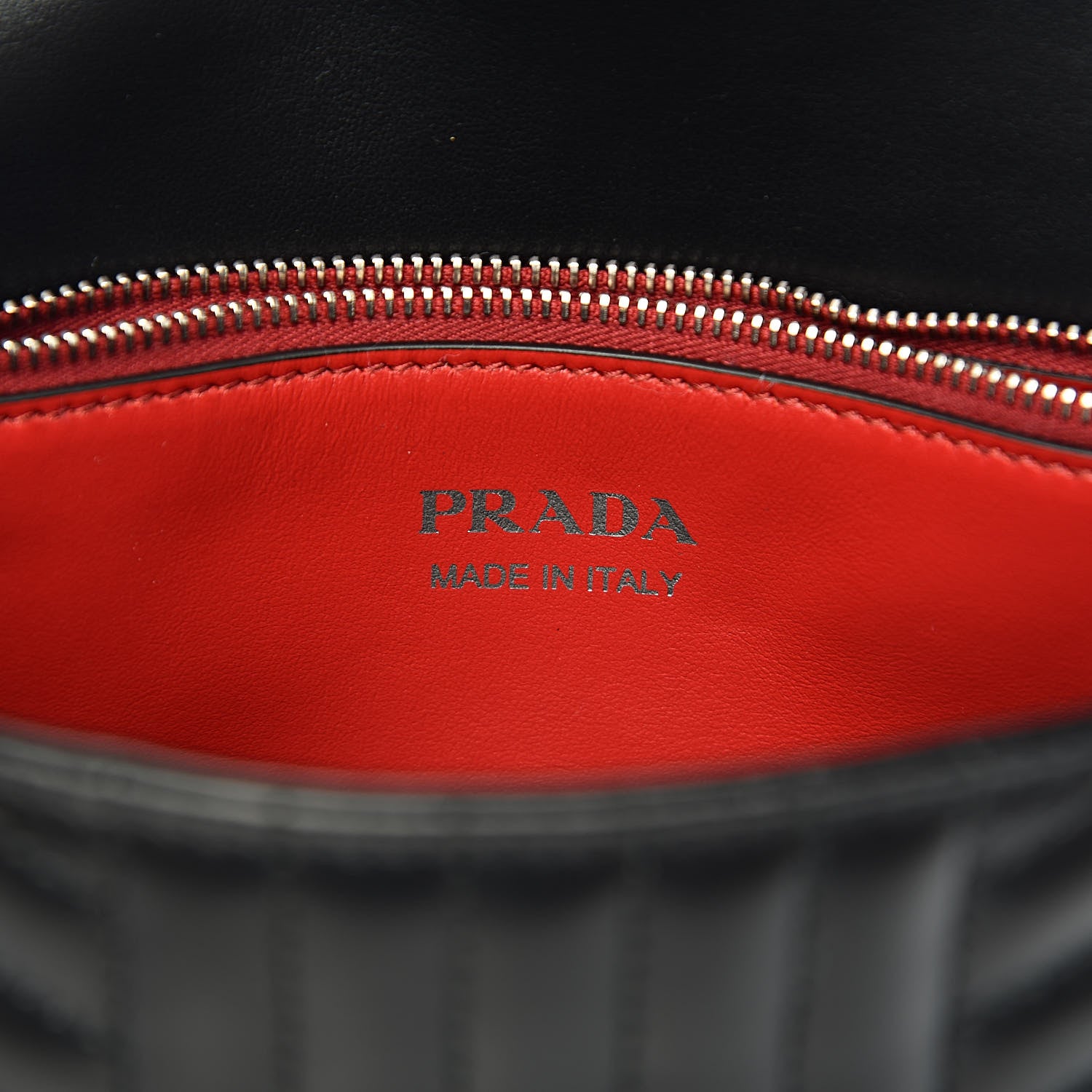 Prada Soft Calf Impunture Diagramme Flap Black 6 of 9