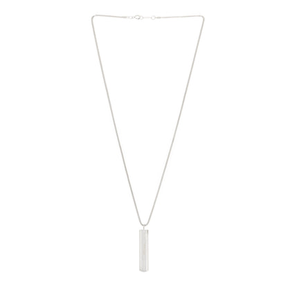 Tiffany Sterling Silver 1837 Bar Pendant Necklace 2 of 4