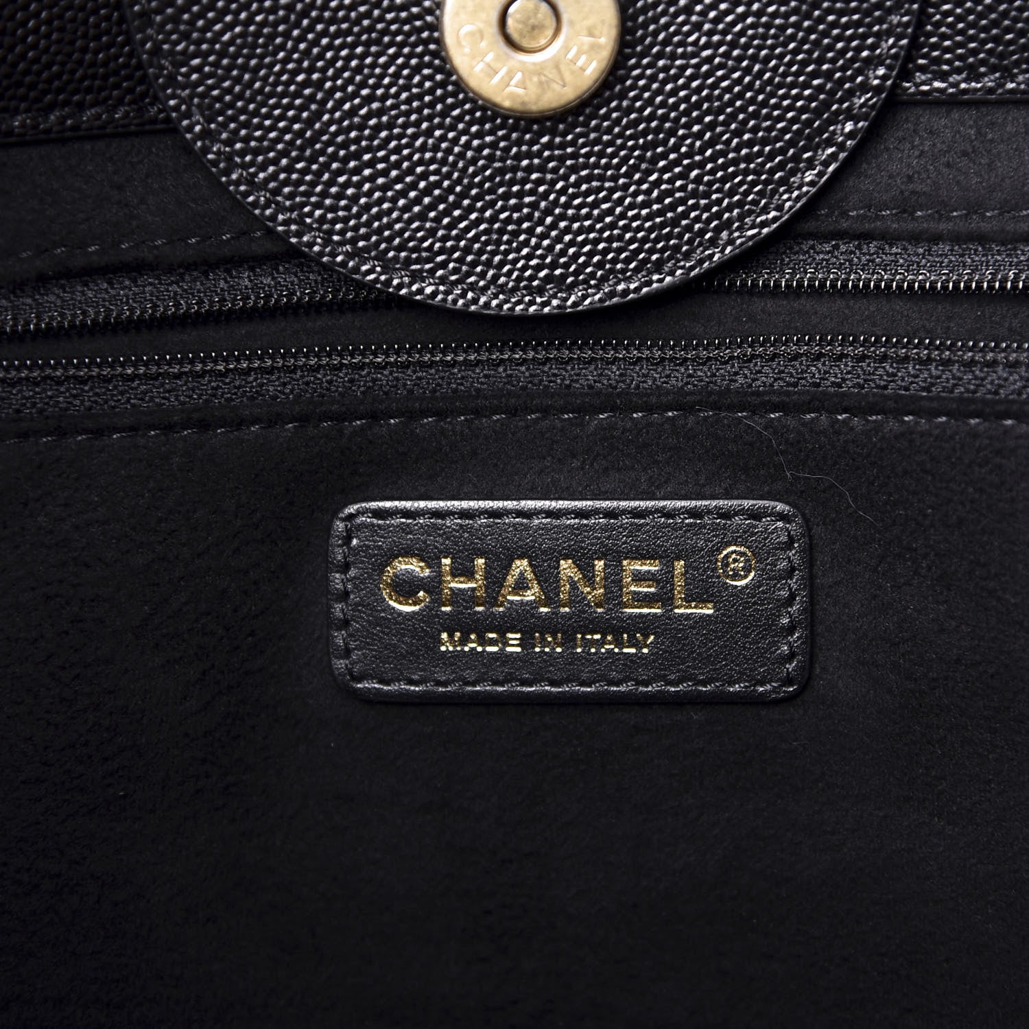 Chanel Caviar Medium Studded Deauville Tote Black 7 of 10