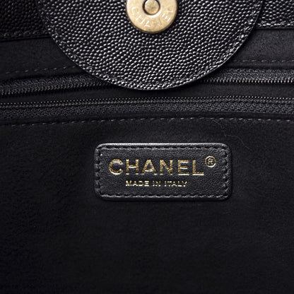 Chanel Caviar Medium Studded Deauville Tote Black 7 of 10