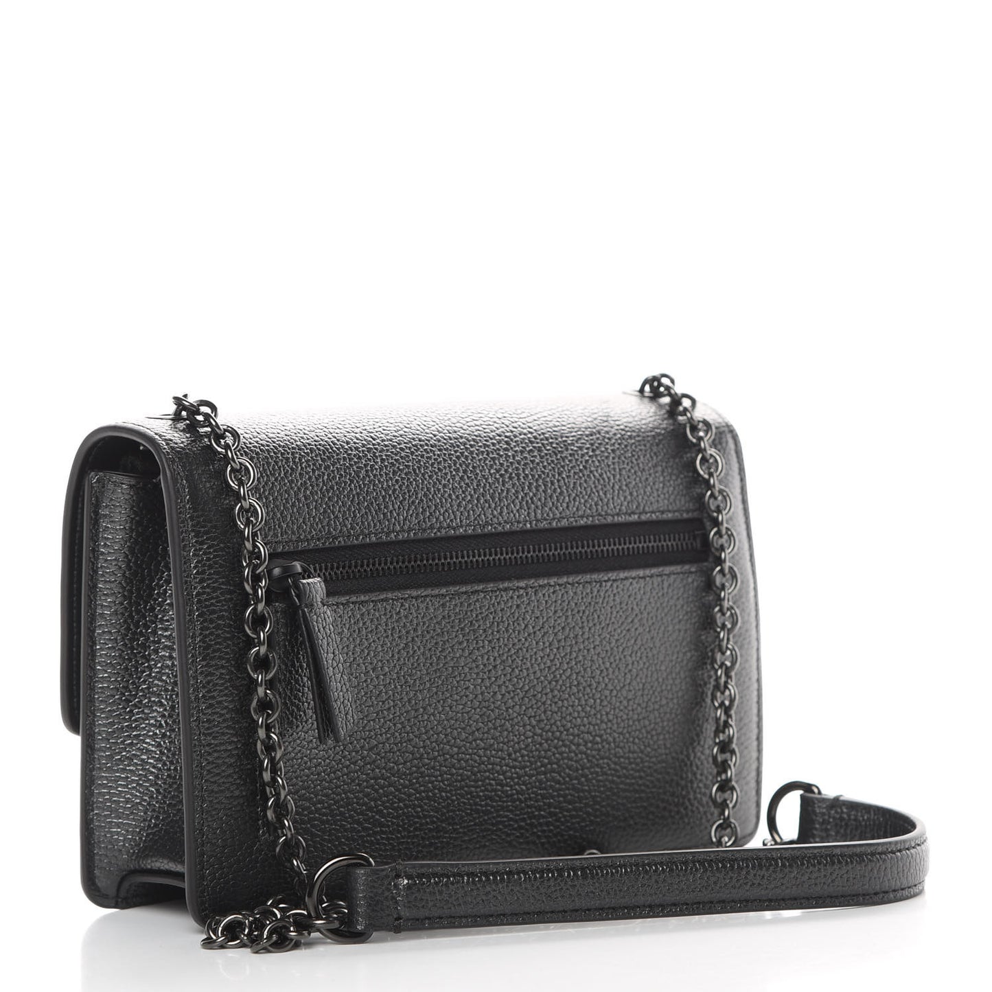 Metallic Small Grain Calfskin Small Darley Gunmetal