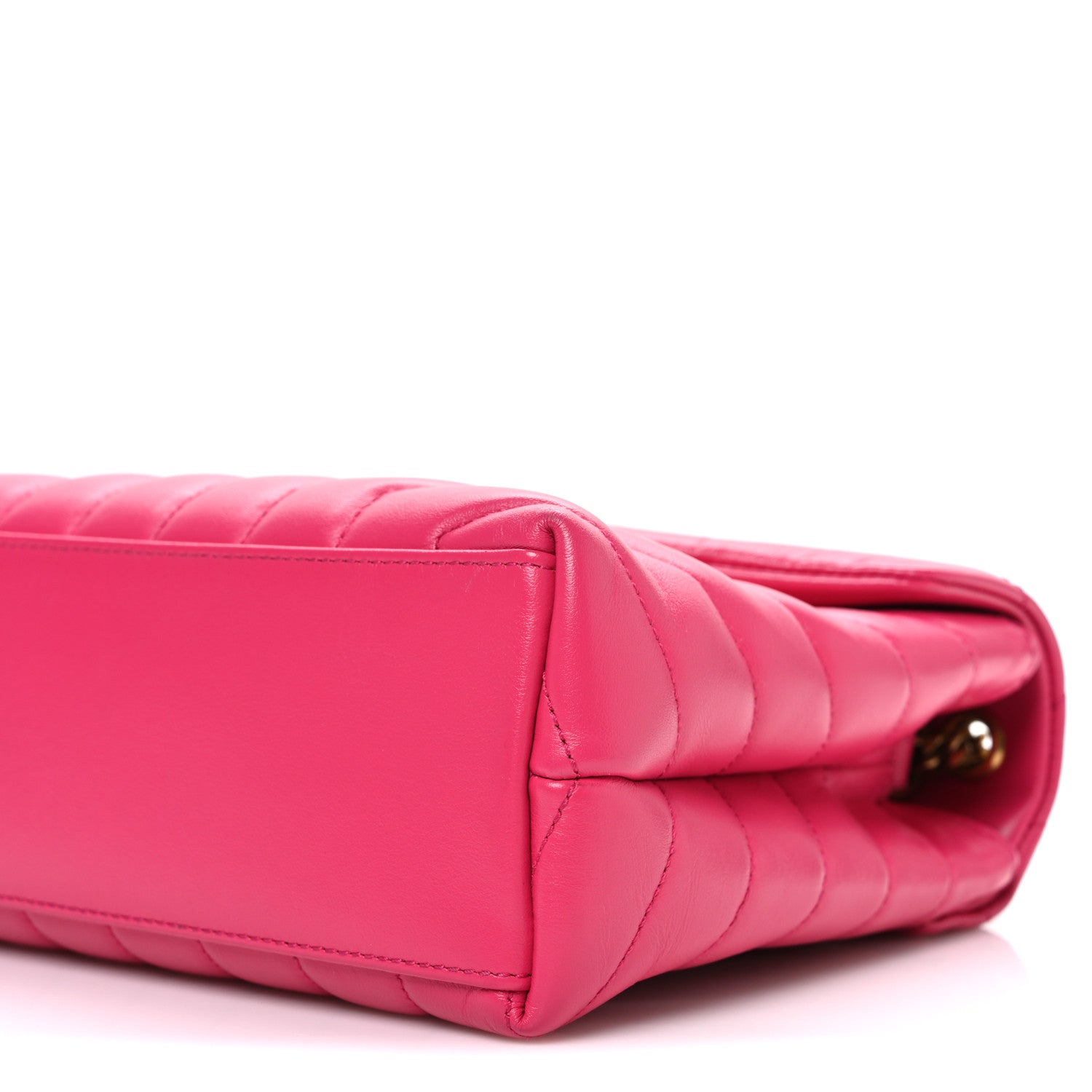 Saint Laurent Calfskin Y Quilted Monogram Small Loulou Chain Satchel Fresh Fuchsia 10 of 11