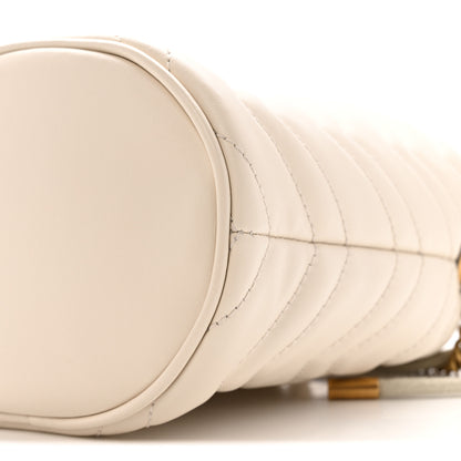 Gucci Calfskin Matelasse Mini GG Marmont 2.0 Bucket Bag White 10 of 12