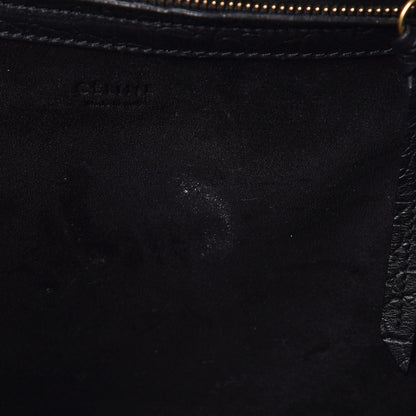 Celine Crocodile Embossed Calfskin Medium Phantom Luggage Black 9 of 10