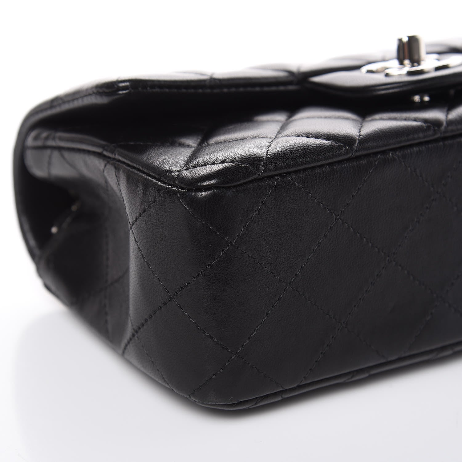 Chanel Lambskin Quilted Mini Rectangular Flap Black 8 of 14