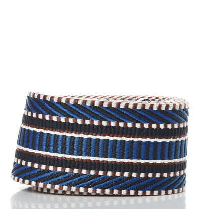 Hermes Toile Swift 50mm Sangle Cavale Shoulder Strap Bleu Zellige Indigo Black 2 of 5