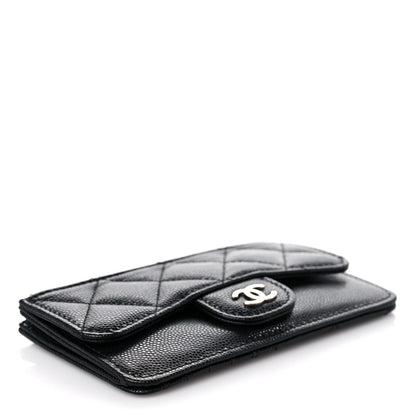 Chanel Caviar Quilted Flap Zip Card Holder Black 4 of 8