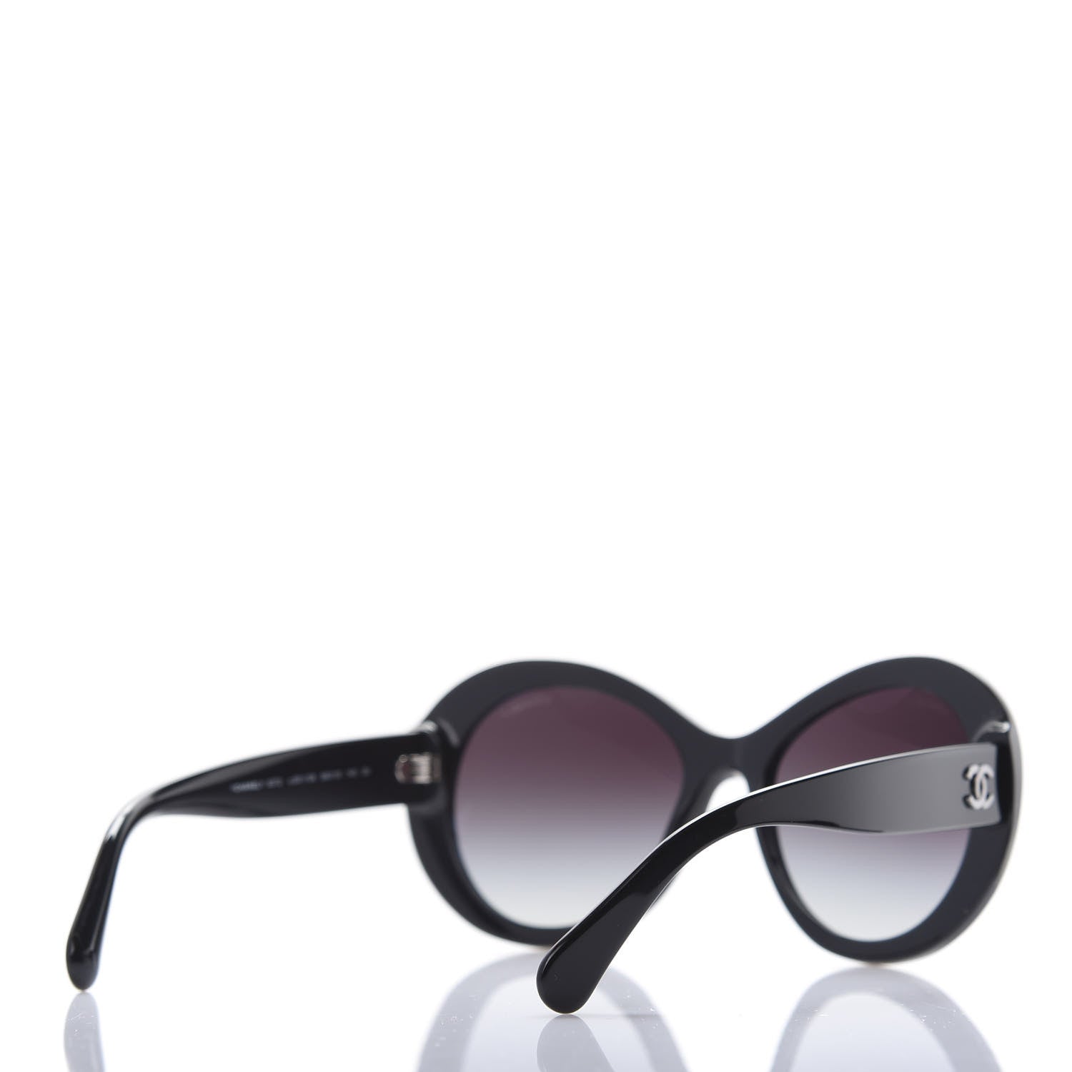 Chanel Oval CC Sunglasses 5372 Black 4 of 8