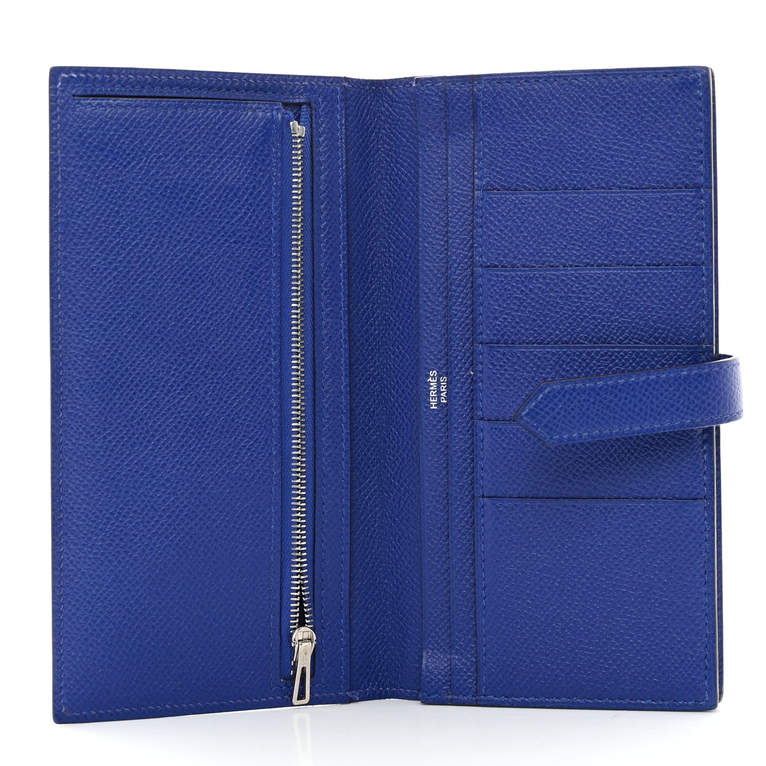 Hermes Epsom Bearn Gusset Wallet Bleu Electrique 5 of 7