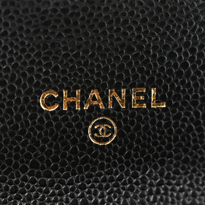 Chanel Caviar Quilted Medium Gusset Flap Wallet Black 6 of 10