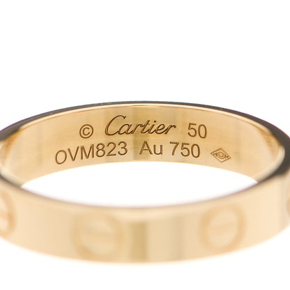 Cartier 18K Yellow Gold 3.5mm LOVE Wedding Band Ring 50 5.25 3 of 4