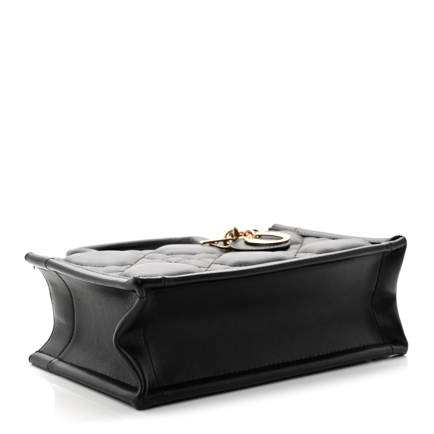 Calfskin Macrocannage Mini Book Tote Black