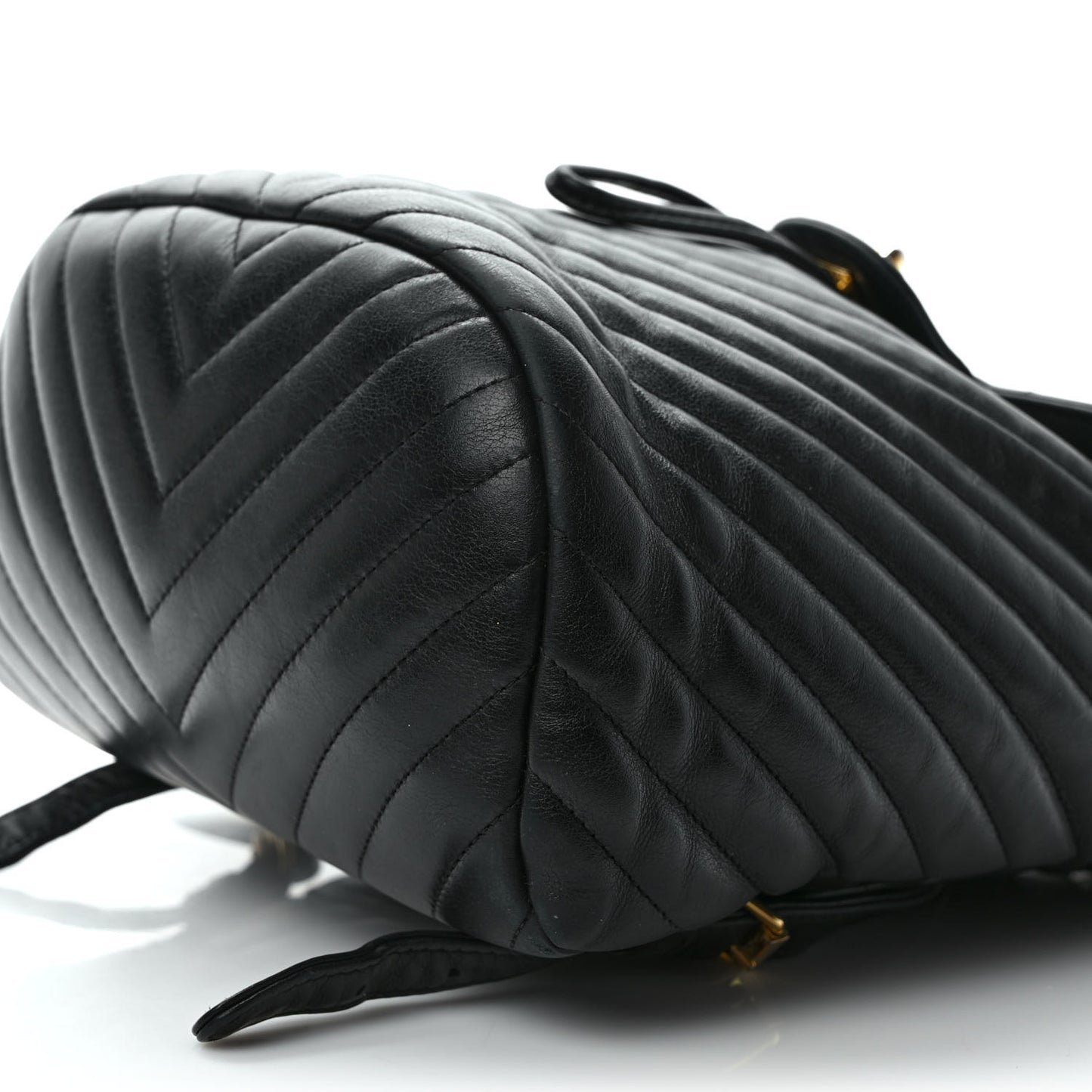 Calfskin Chevron Quilted Small Urban Spirit Backpack Black