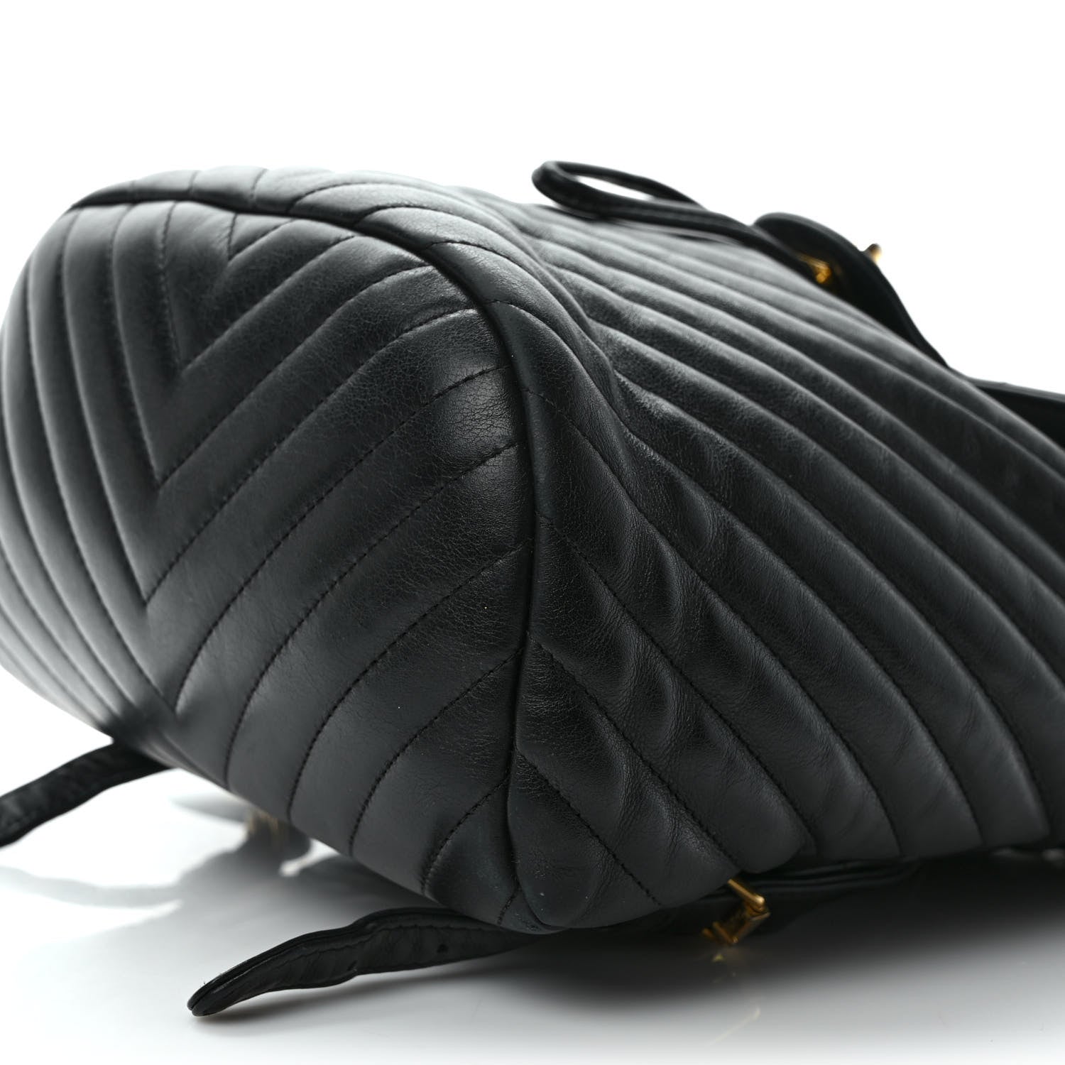 Chanel Calfskin Chevron Quilted Small Urban Spirit Backpack Black 9 of 11