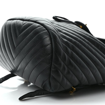 Chanel Calfskin Chevron Quilted Small Urban Spirit Backpack Black 9 of 11
