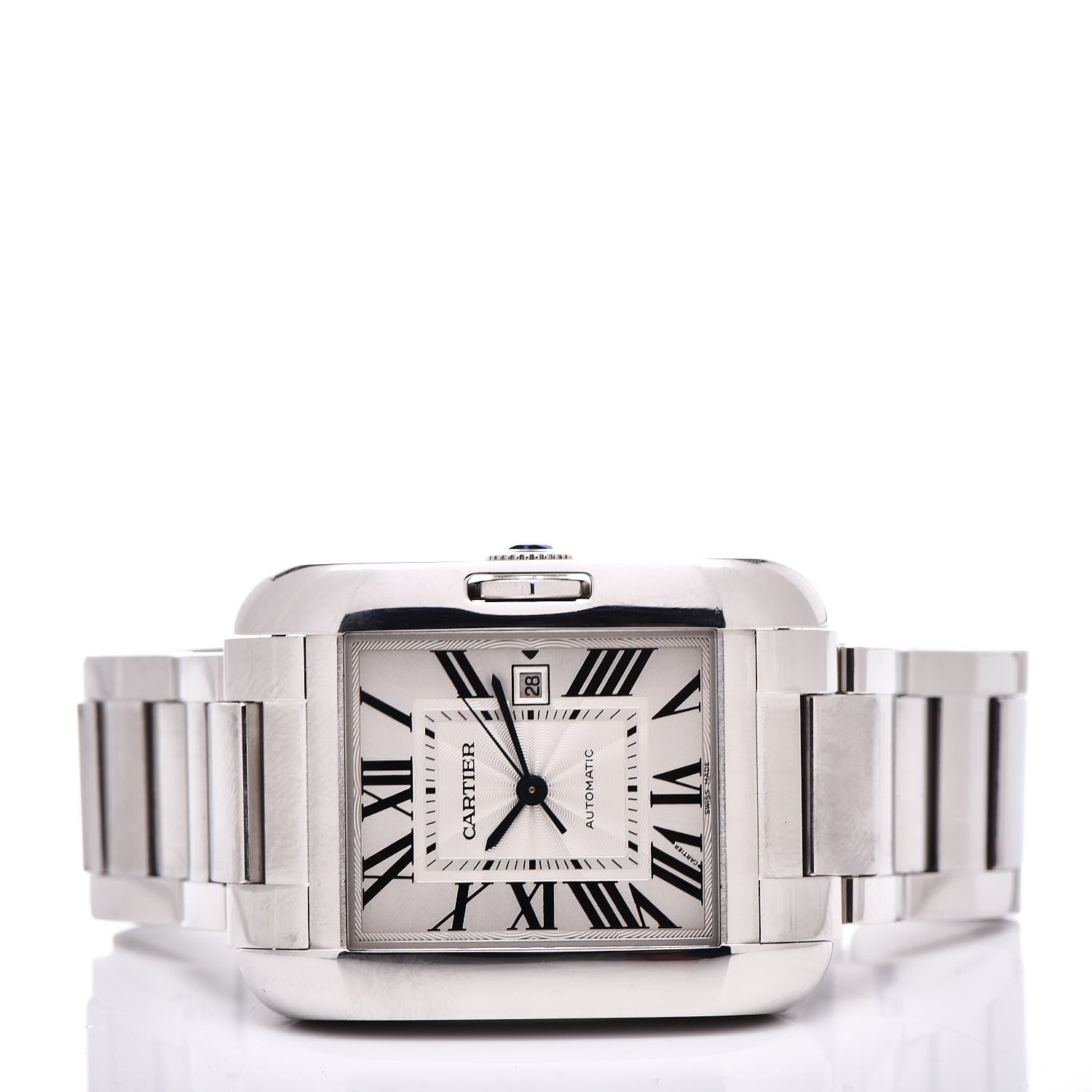 Cartier Stainless Steel 30mm Tank Anglaise Automatic Watch 3 of 6