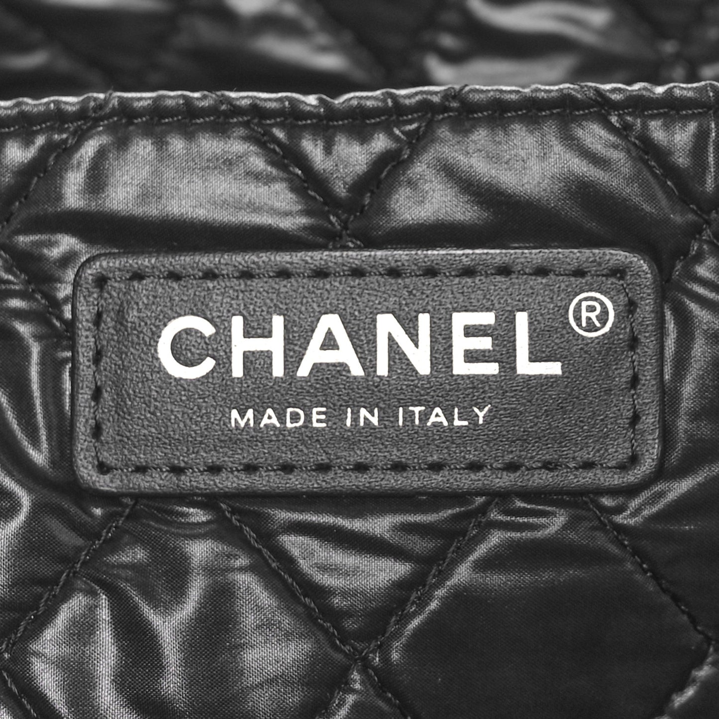 Nylon Cat Emoticon Tote Navy Silver