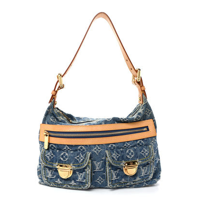 Louis Vuitton Monogram Denim Baggy PM Blue 1 of 9