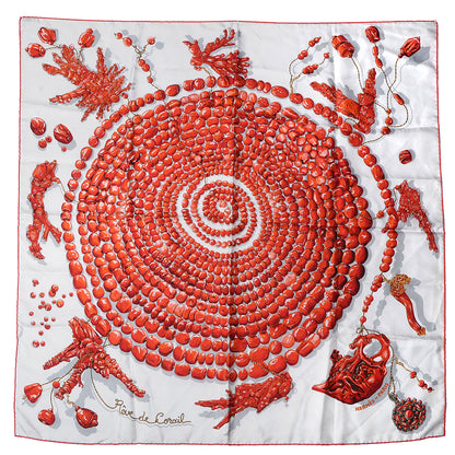 Hermes Silk Reve De Corail Scarf 90 2 of 6