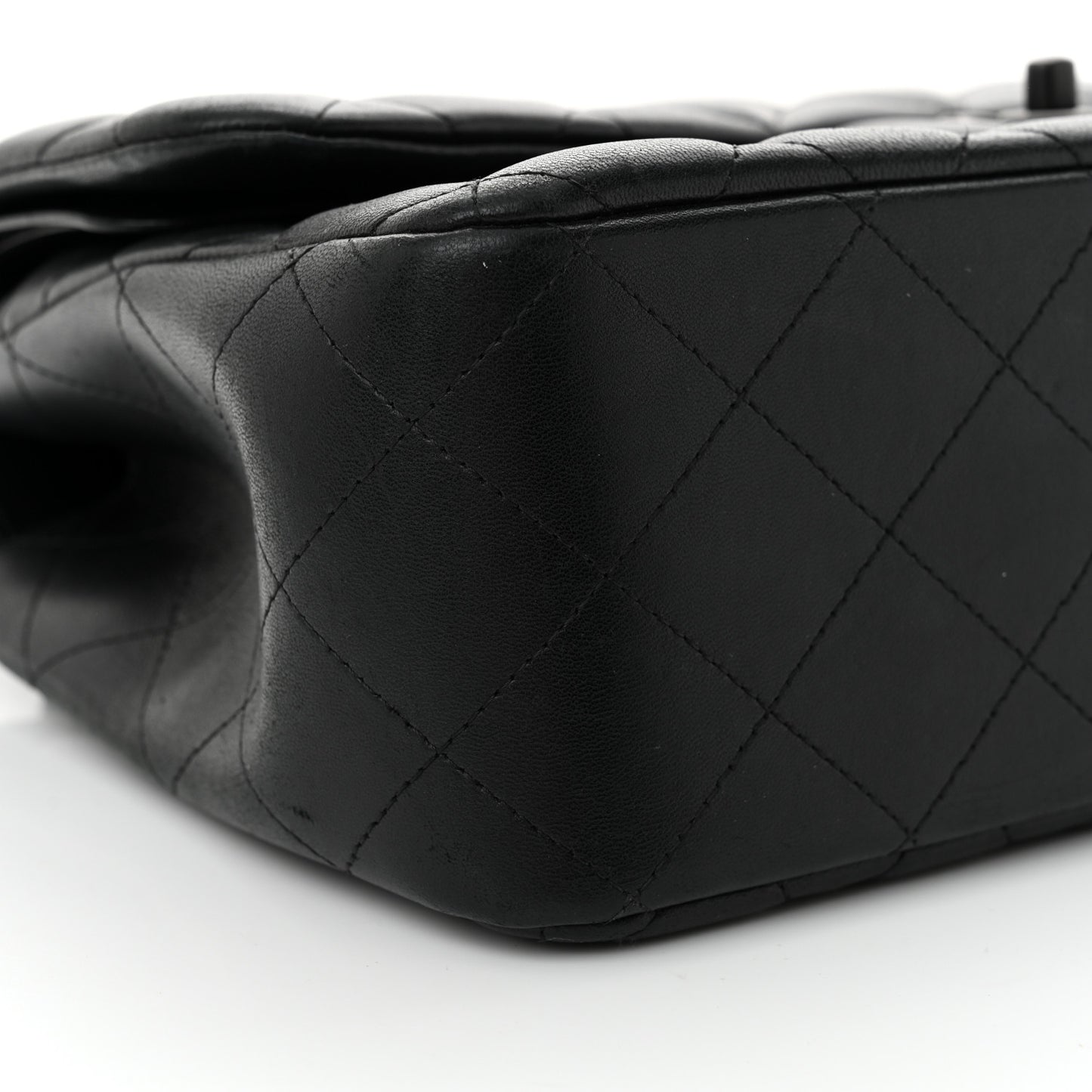 Lambskin Quilted Jumbo Double Flap So Black