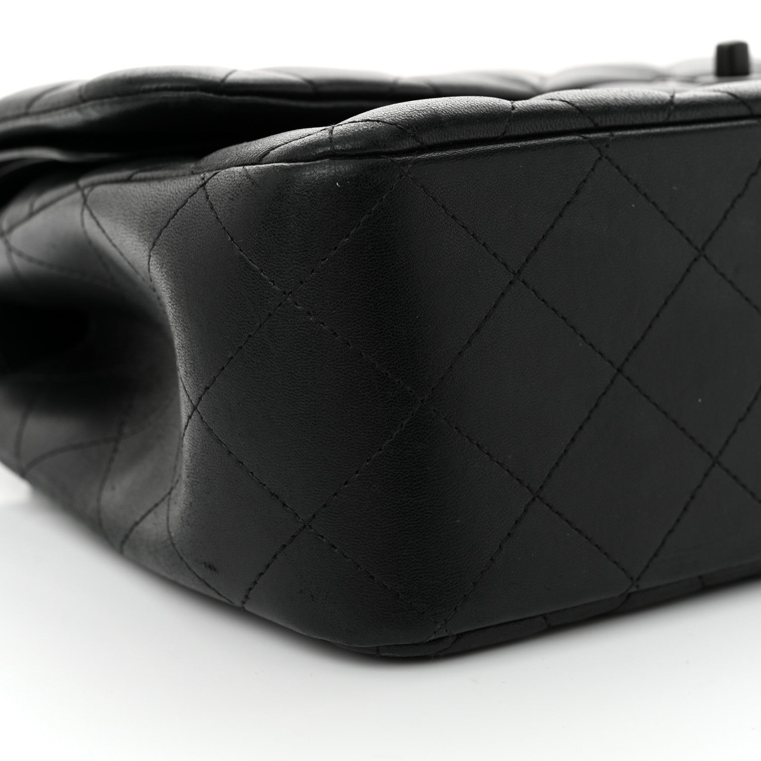 Chanel Lambskin Quilted Jumbo Double Flap So Black 9 of 16