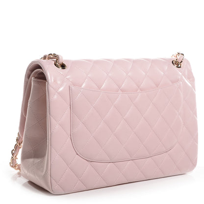 Chanel Lambskin Quilted Jumbo Double Flap Light Pink 3 of 9
