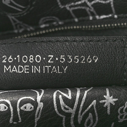 Balenciaga Agneau Graffiti Papier A6 Zip Around Tote Black White 8 of 10