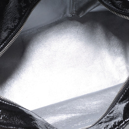 Chanel Patent Luxe Ligne Medium Bowler Black 4 of 6