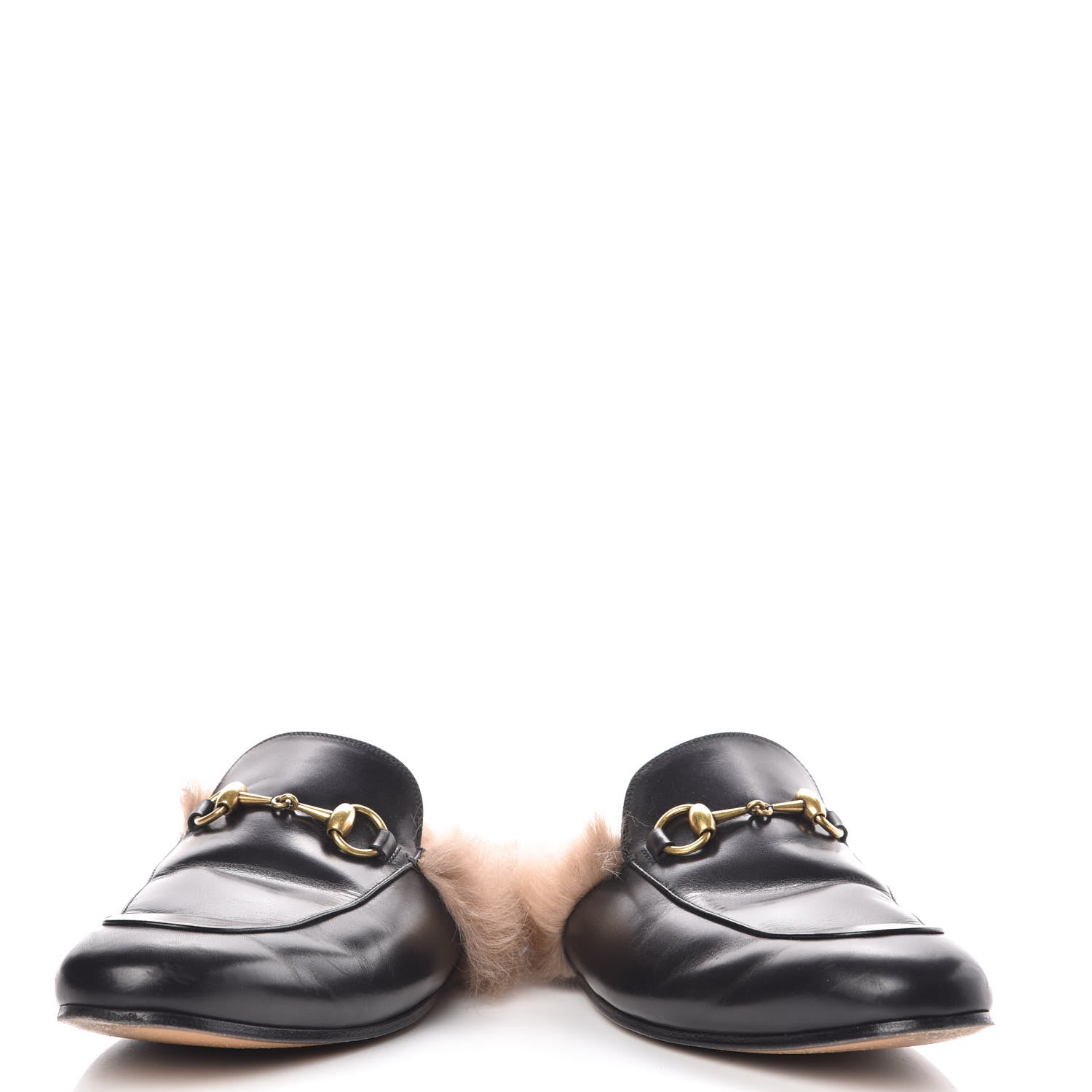 Gucci Calfskin Fur Mens Princetown Slippers 7.5 Black 6 of 14