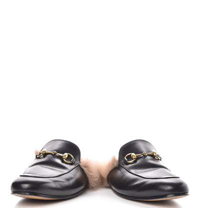 Gucci Calfskin Fur Mens Princetown Slippers 7.5 Black 6 of 14