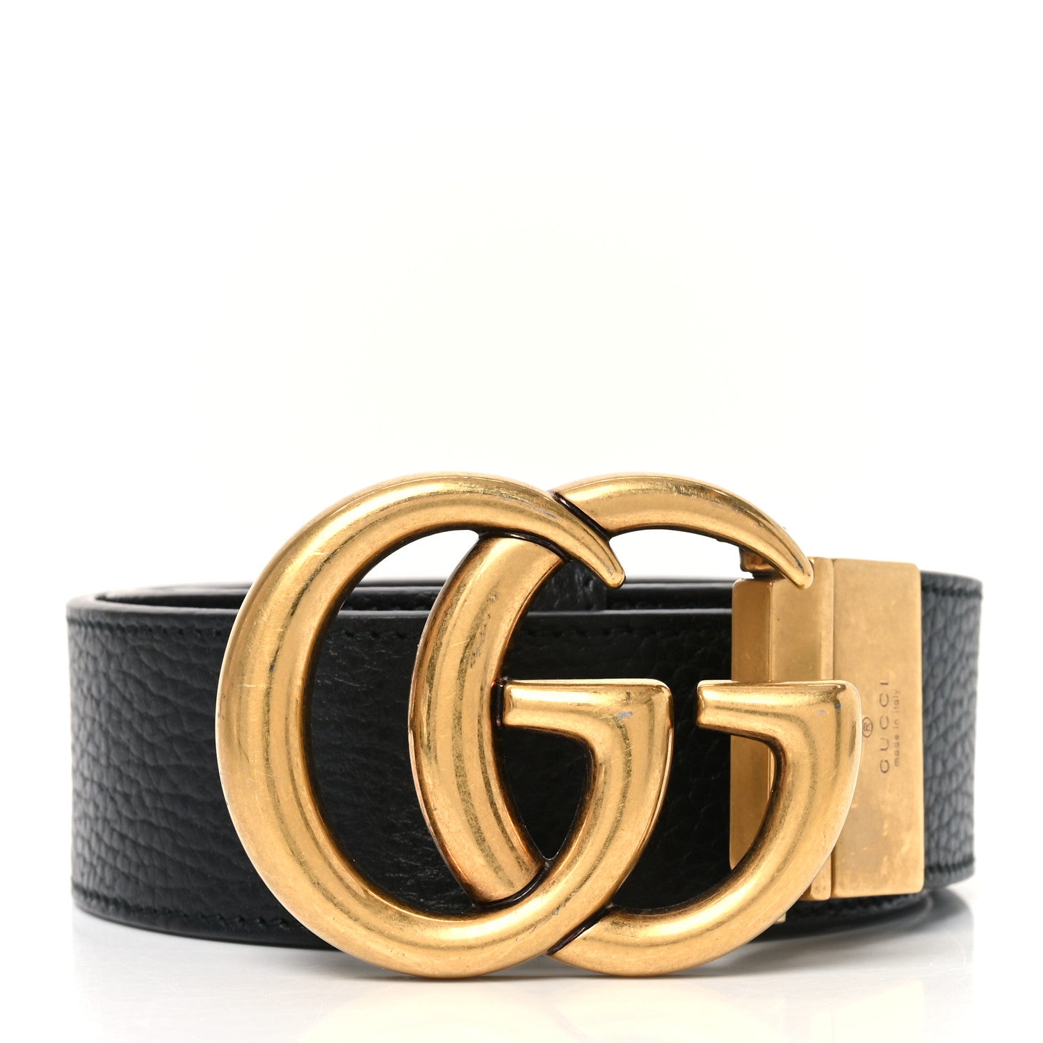 Gucci Calfskin Double G Reversible 37mm Belt 85 34 Black Cocoa 1 of 4