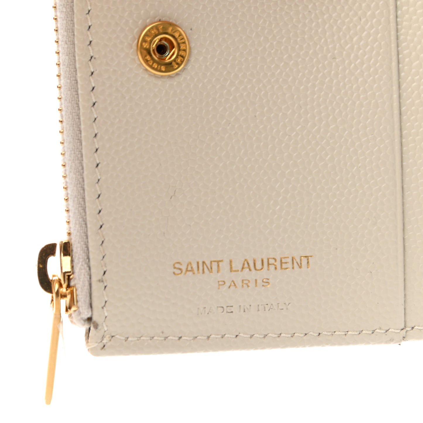 Grain De Poudre Matelasse Chevron Monogram Zipped Card Case Crema Soft