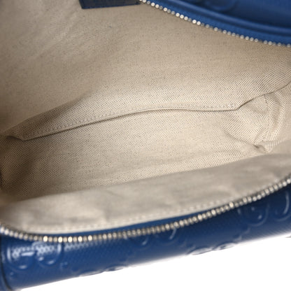 Gucci Calfskin GG Tennis Embossed Pocket Belt Bag Intense Metal Blue 5 of 10