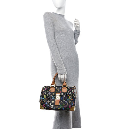 Louis Vuitton Monogram Multicolor Speedy 30 Black 2 of 14