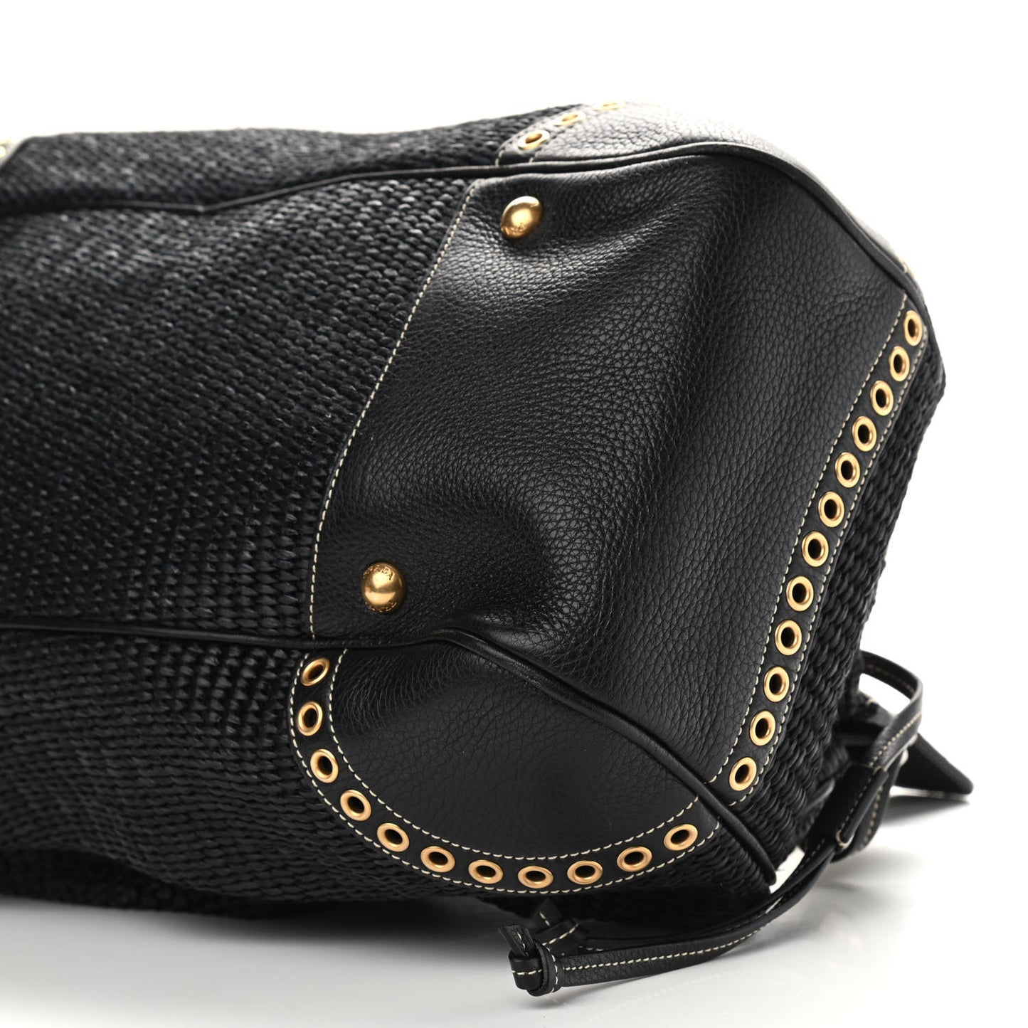 Paglia Vitello Daino Frame Satchel Black