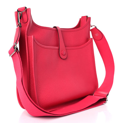 Hermes Taurillon Clemence Evelyne III PM Rose Extreme 3 of 11