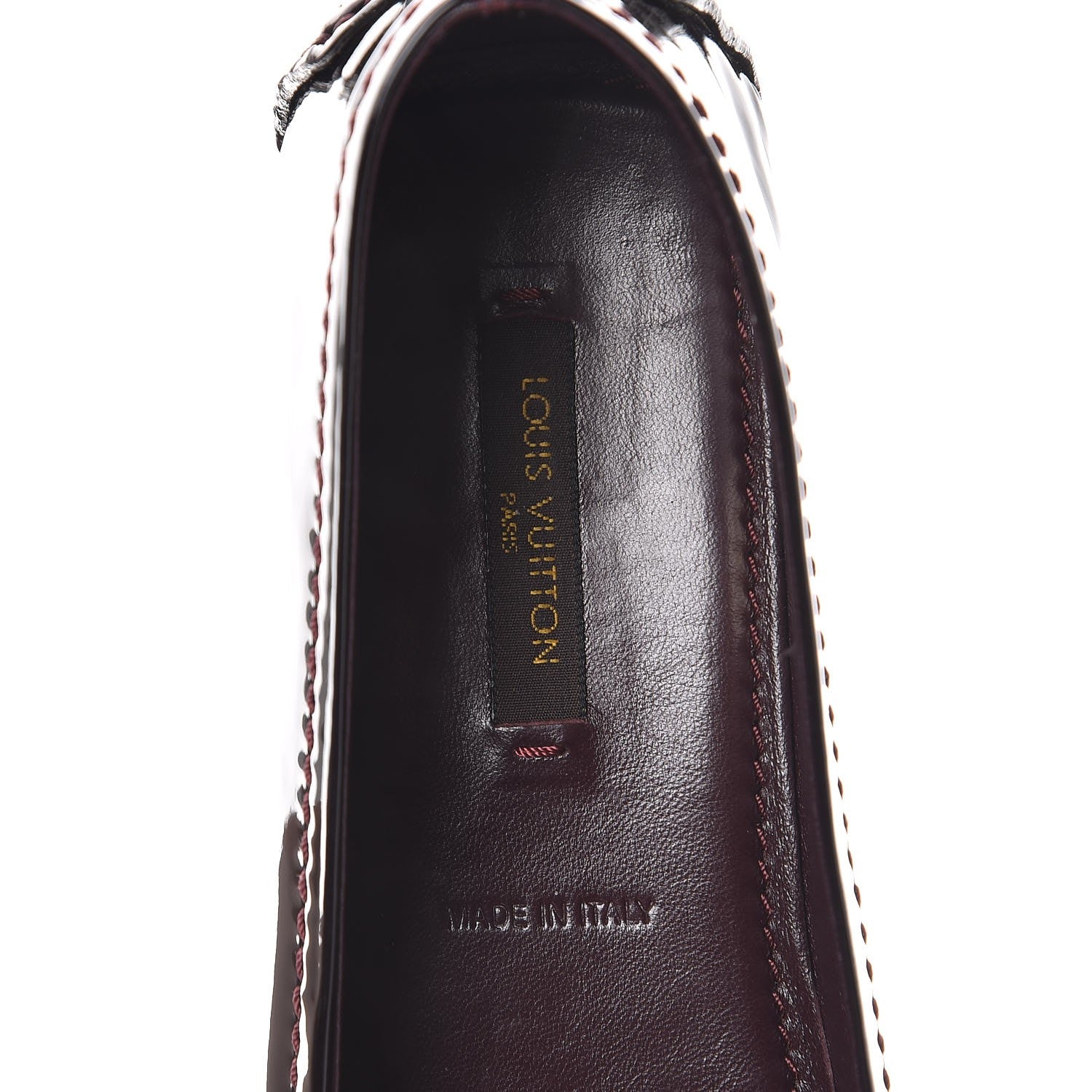 Louis Vuitton Patent Oxford Ballerina Flats 37.5 Amarante 7 of 11