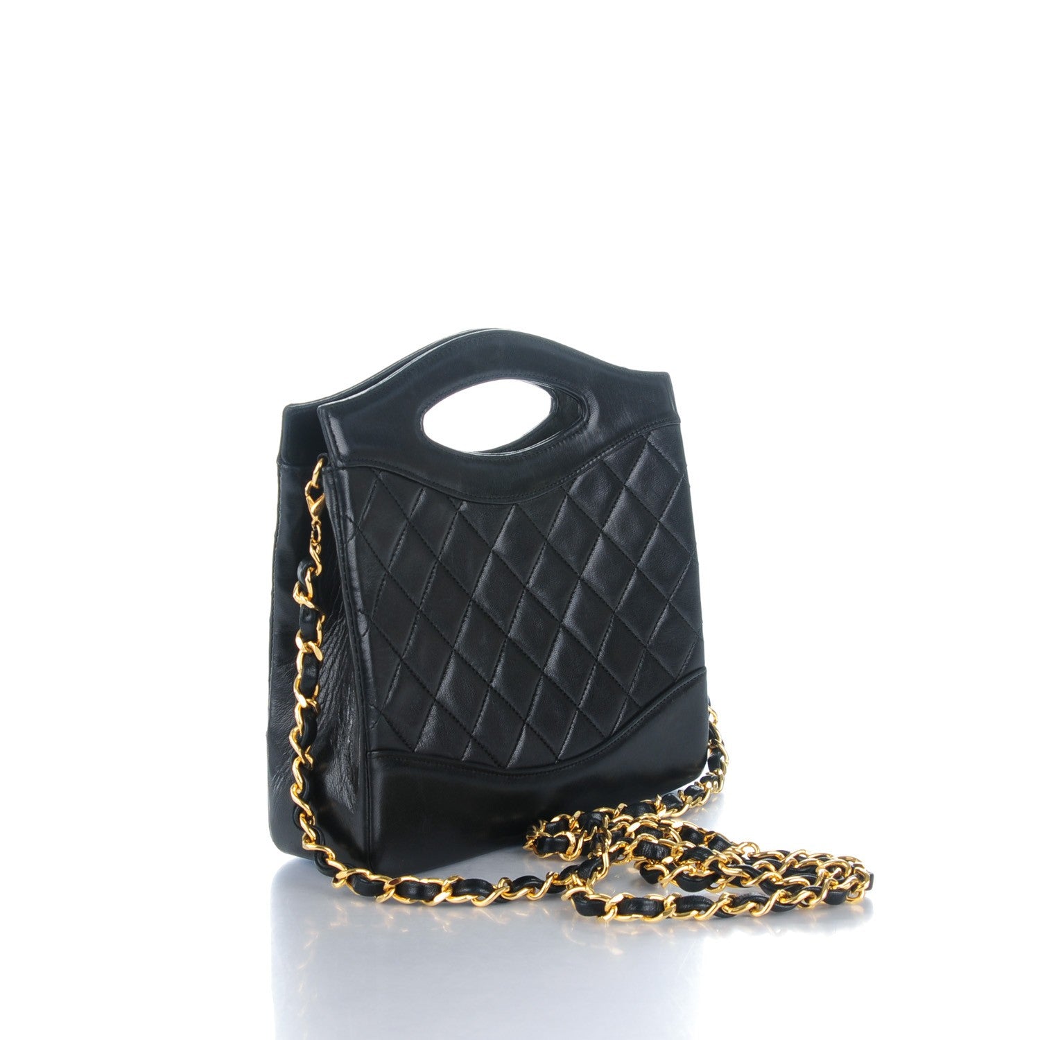 Chanel Lambskin Quilted Shoulder Bag Black 3 of 10