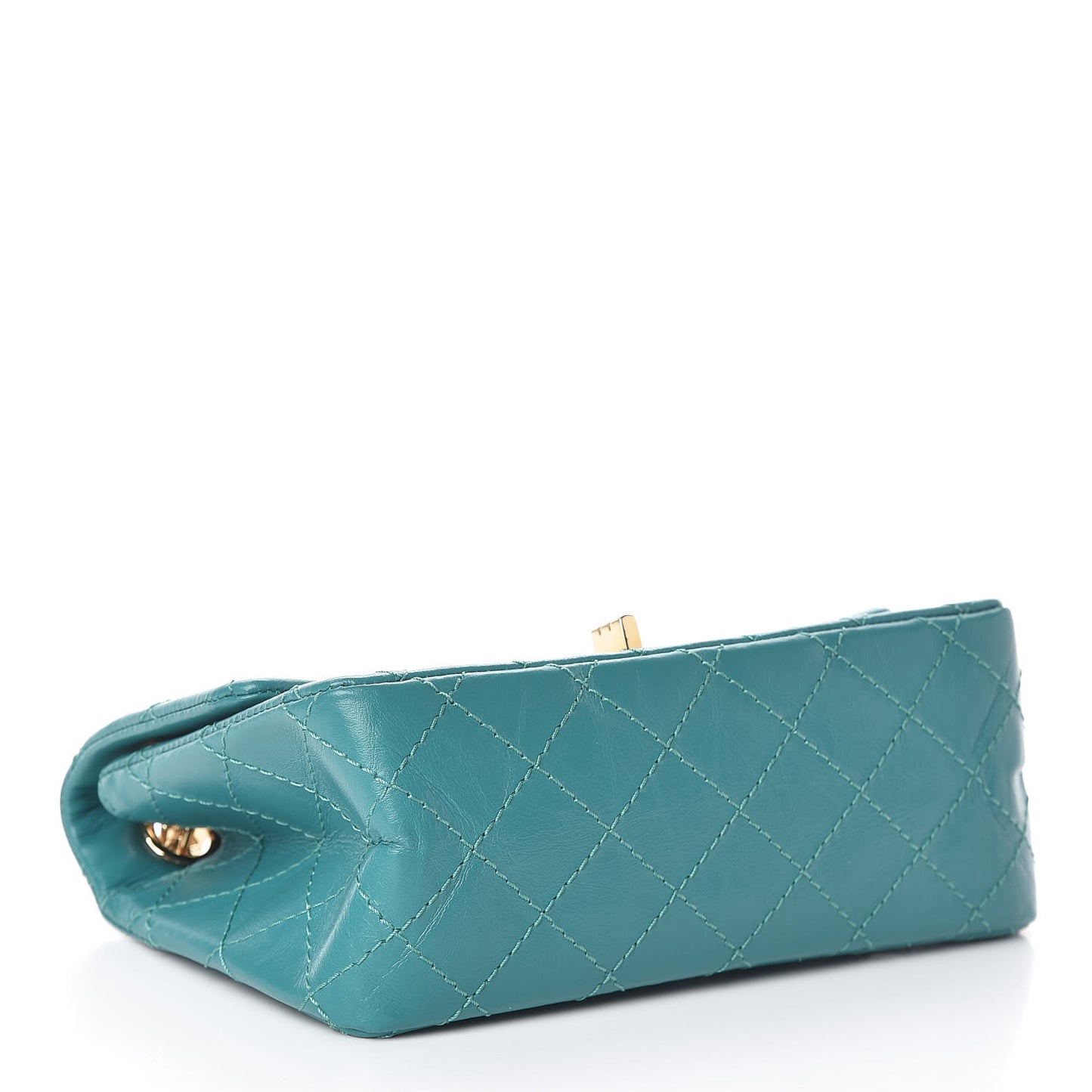 Aged Calfskin Quilted 2.55 Reissue Mini Flap Green