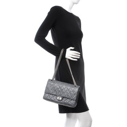 Chanel Aged Calfskin Quilted 50th Anniversary 2.55 Reissue Flap 226 Grey 2 of 13