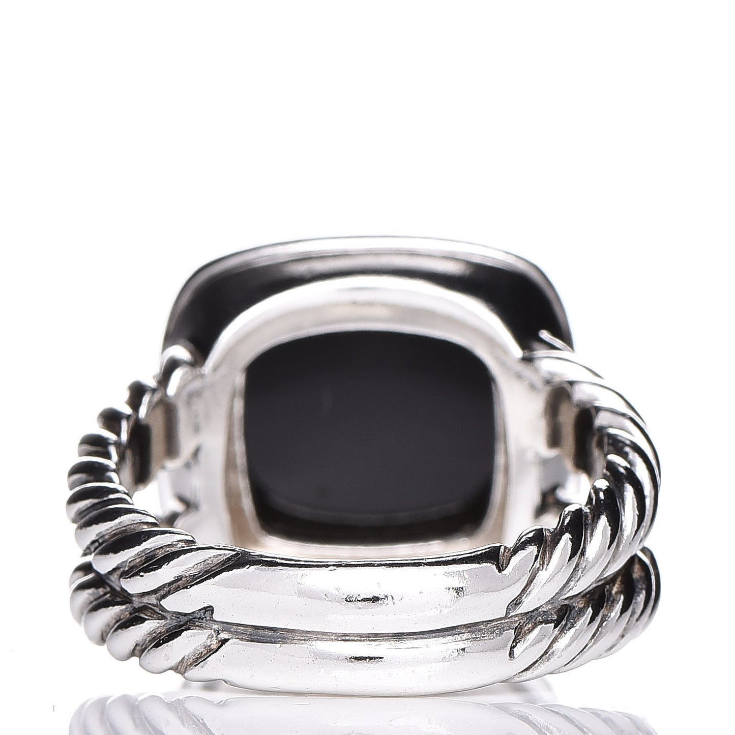 Sterling Silver Diamond Black Onyx 11mm Albion Ring 54 7