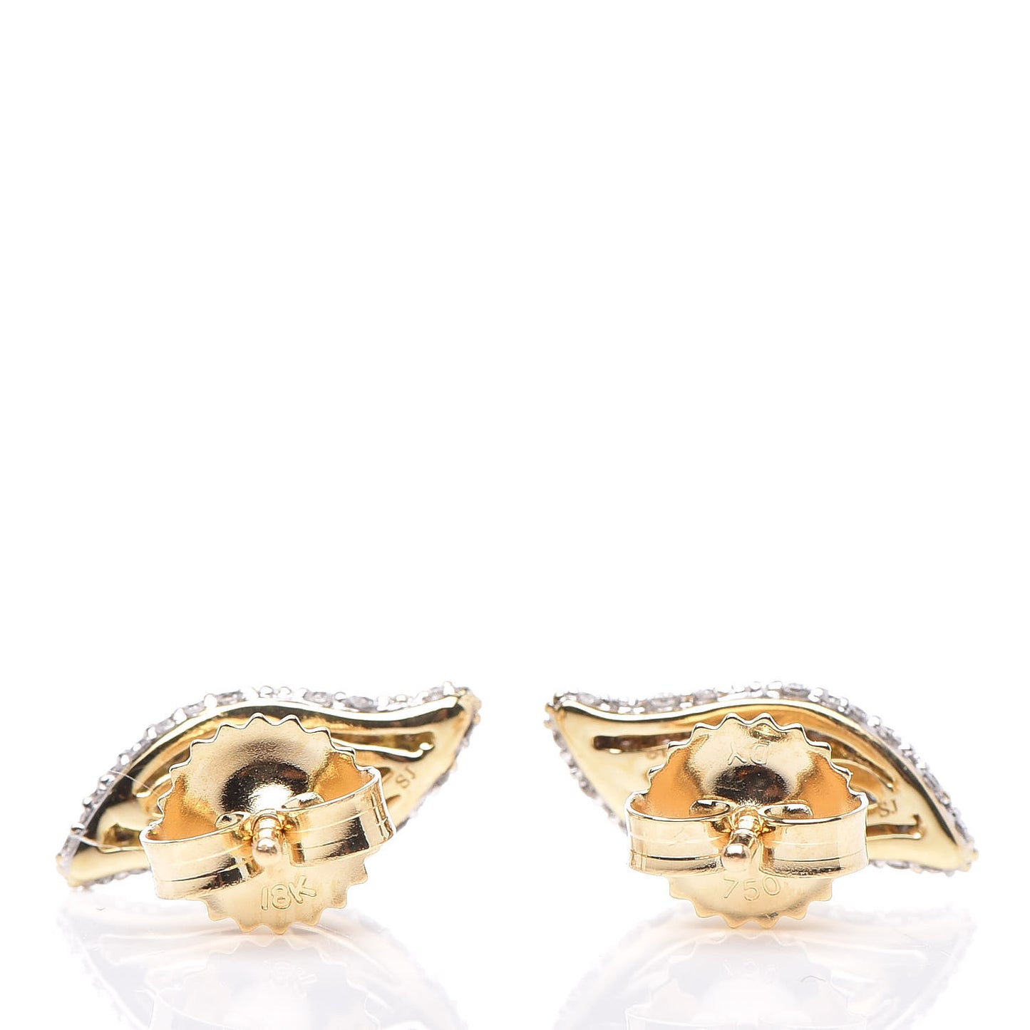 18K Yellow White Gold Diamond Hampton Earrings