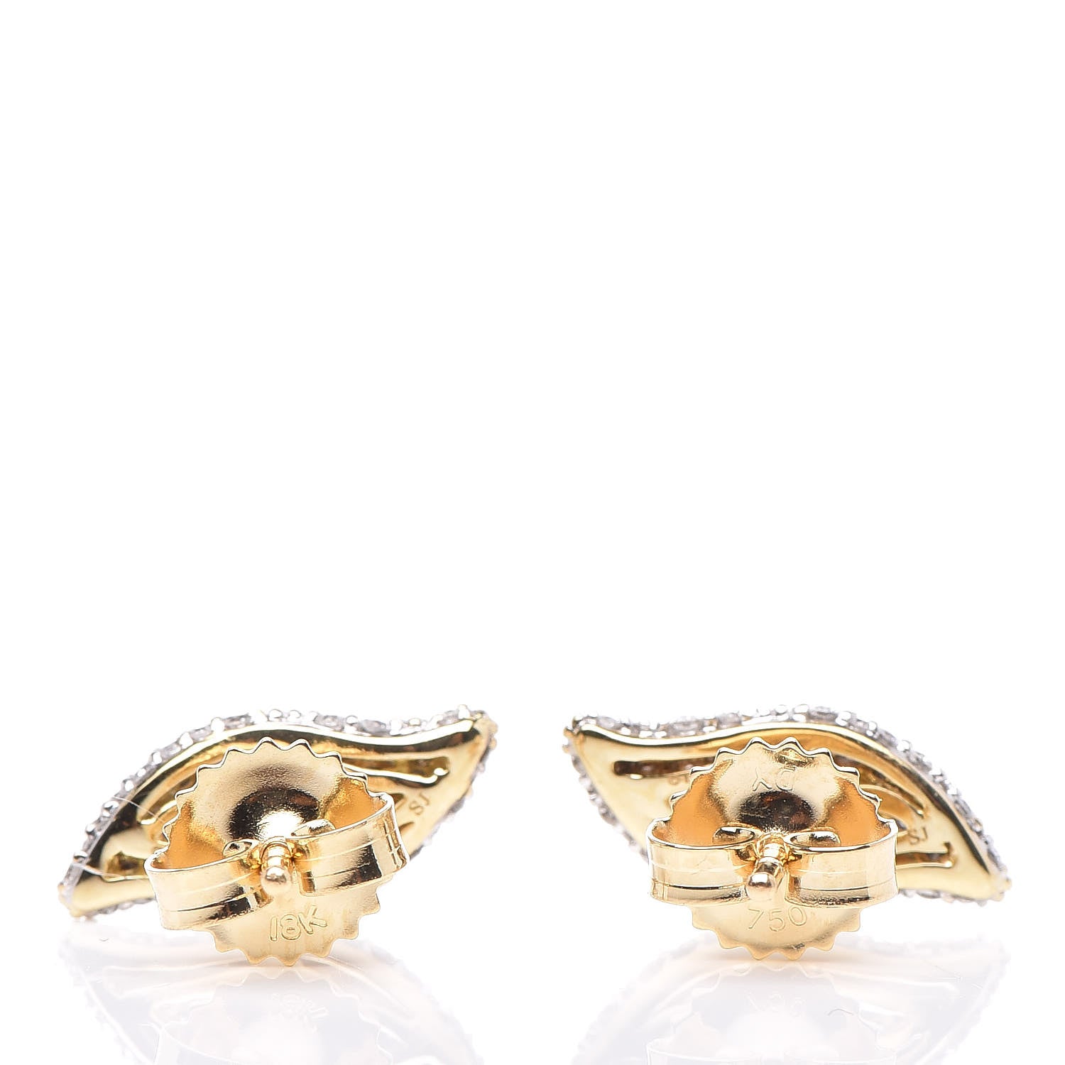 David Yurman 18K Yellow White Gold Diamond Hampton Earrings 5 of 6