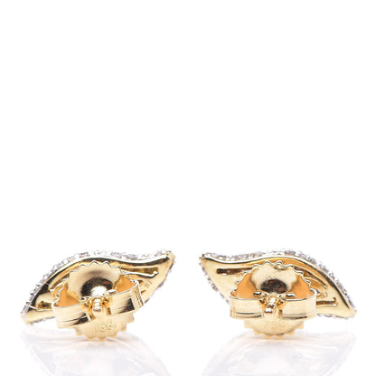 David Yurman 18K Yellow White Gold Diamond Hampton Earrings 5 of 6