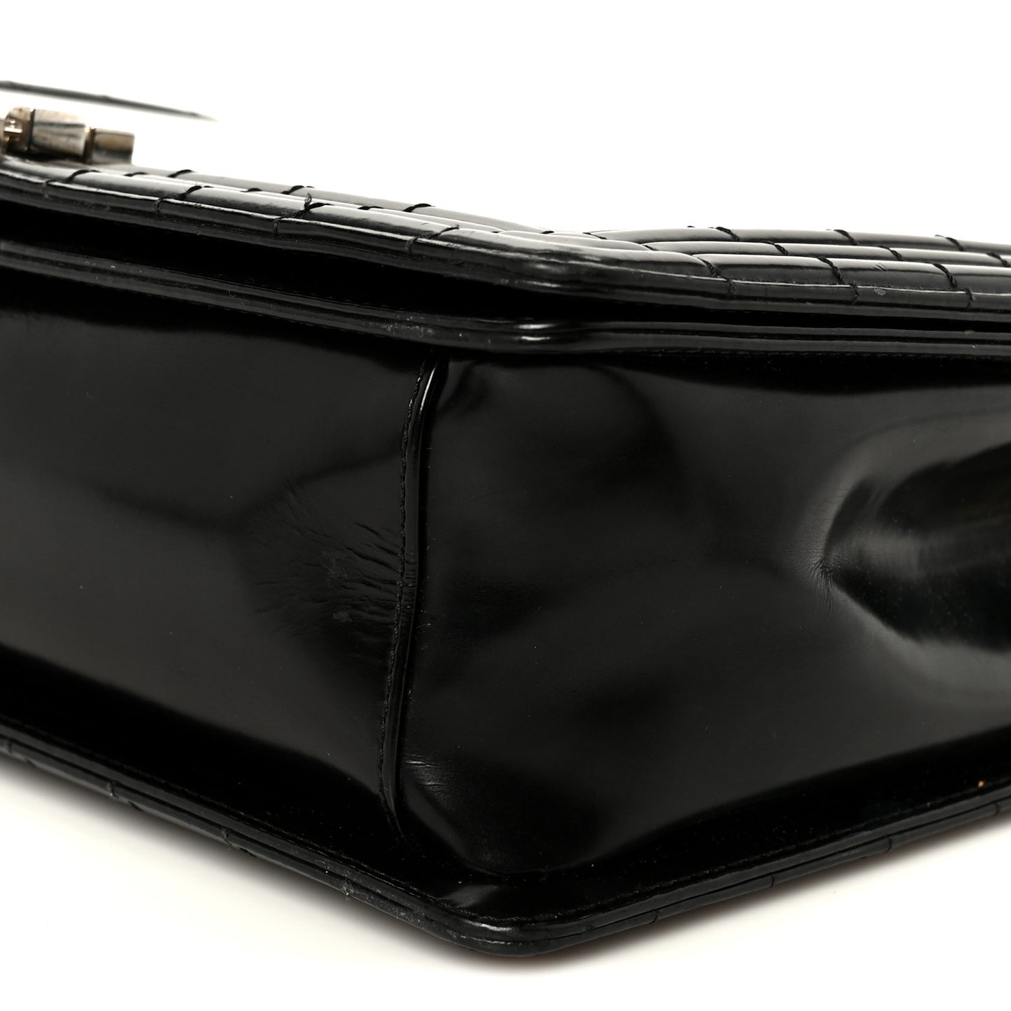 Patent Medium Boy Reverso Flap Black
